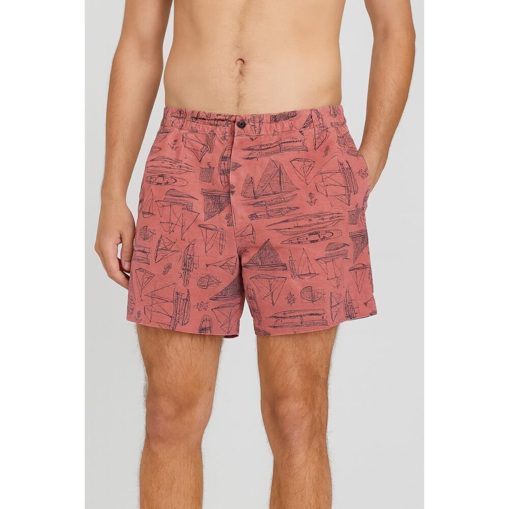 Classic 6" inseam nautical polo ralph lauren coral beach summer preppy shorts 25